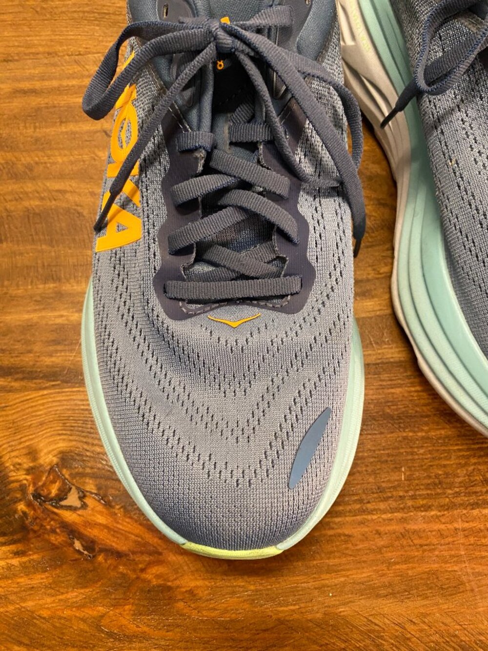 HOKA Bondi 8 Wide Running Shoes Blue and Mint - Men's Size 9.5 2E - Picture 9 of 15